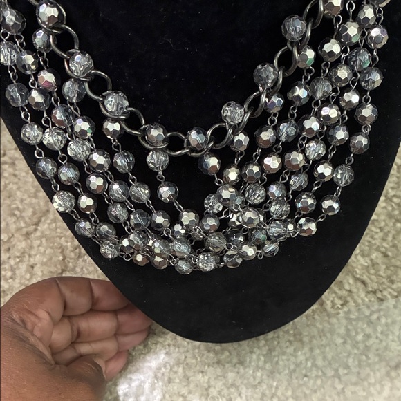 Premier Designs Black and Silver Multi-Strand Necklace - Picture 5 of 5